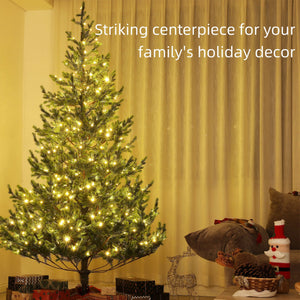 English Elm Homcom 7Ft Prelit Cedar Christmas Tree With Dual-Color Leds, 2931 Tips, Easy Setup For Holidays W2225P249694