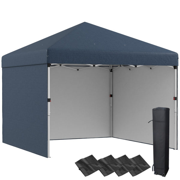 English Elm Outsunny 10' X 10' Adjustable Pop-Up Canopy Tent With Sidewalls, Weight Bags & Carry Bag For Events W2225P174159-GIGA