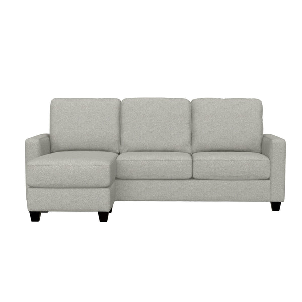 English Elm Wallace & Bay - Gray Reconfigurable Sectional - Pebble Gray Fabric Modular Sofa, Easy-Care Contemporary Comfort B361P384402