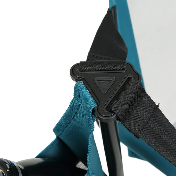 English Elm Steel Framed Hammock Style Folding Camping Chair Breathable Fabric Reclining Outdoor Seat Blue W640P147220