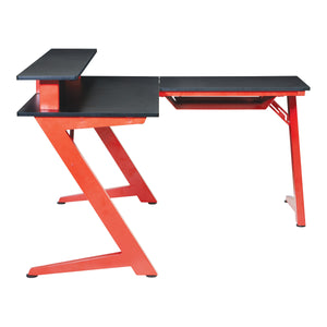 OSP Home Furnishings Avatar Battlestation Gaming Desk Red