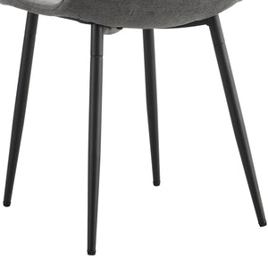 English Elm Expandable Dining Set Seats Eight with Linen Chairs and Dual Tone Mdf Table Dark Gray,Walnut+Black W1151S04695