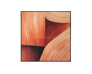 Sunpan CANYON Abstract Wall Art - 48" Modern Decor with Black Floater Frame for Striking Visual Impact I A0420