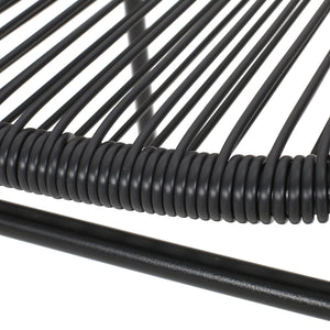 English Elm Christopher Knight Home® - NUSA Faux Wicker 3-Piece Outdoor Patio Chat Set with Rustproof Iron Frame, Curved Club Chairs & Loveseat Black NUSA3PCSETBLK