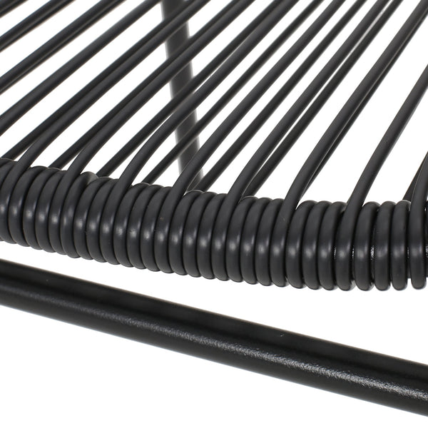 English Elm Christopher Knight Home® - NUSA Faux Wicker 3-Piece Outdoor Patio Chat Set with Rustproof Iron Frame, Curved Club Chairs & Loveseat Black NUSA3PCSETBLK