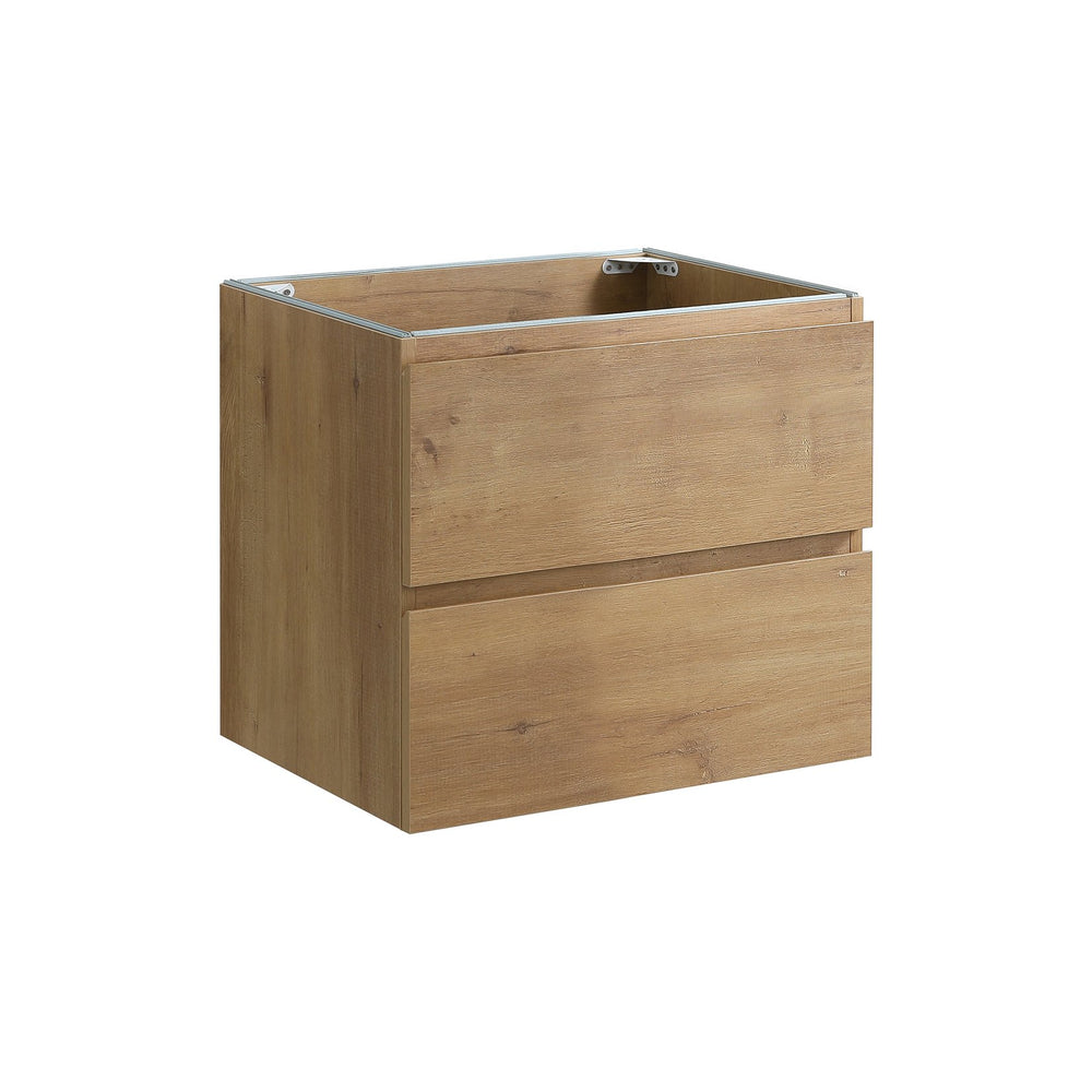 English Elm Alice24-106, Floating Oak Bathroom Vanity Cabinet Two Soft-close Drawers Minimalist Design W1865P147101