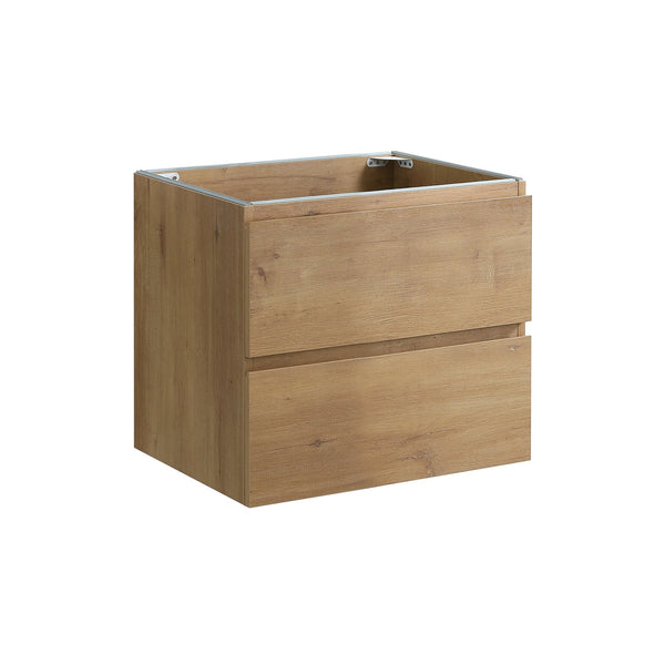 English Elm Alice24-106, Floating Oak Bathroom Vanity Cabinet Two Soft-close Drawers Minimalist Design W1865P147101