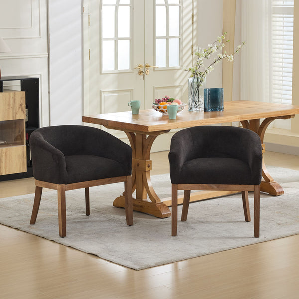 English Elm Mid Velvet Cantilever Dining Chairs Set of 2 — Mid Century Linen Upholstered Rattan Back, Chrome Base, DurableComfort W1143P346925 W1143P346925