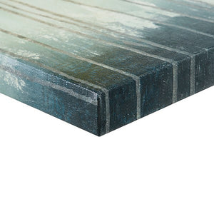 JLA Home Madison Park - Gold Foil Delsie Walters 3-Piece Teal & Blue Abstract Canvas Set with Metallic Gold Accents, Glossy Protection MP95C-0009