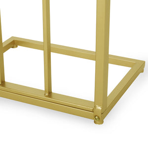 English Elm Christopher Knight Home® - END TABLE Modern Glam C-Shape Side Table with Durable Iron Frame and Sleek MDF Top for Living Rooms Champagne 66793.00