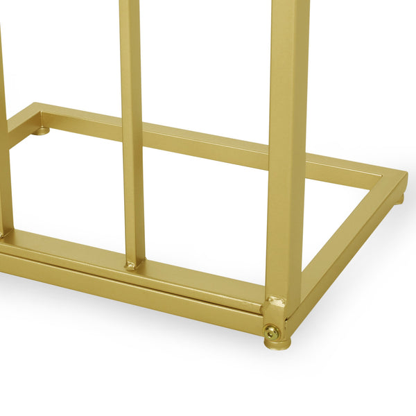 English Elm Christopher Knight Home® - END TABLE Modern Glam C-Shape Side Table with Durable Iron Frame and Sleek MDF Top for Living Rooms Champagne 66793.00