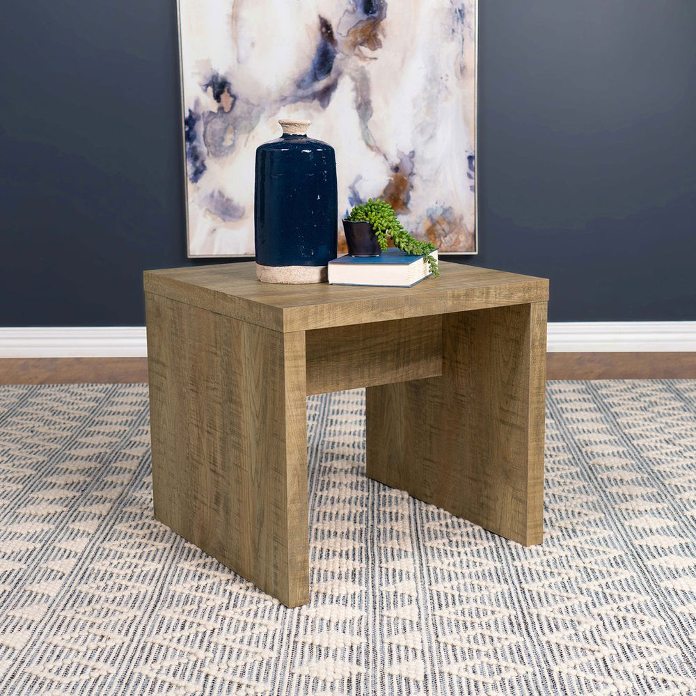 English Elm Brianna Mango Square End Table - Modern Farmhouse Charm With Durable Engineered Wood & Versatile Style B062P378332
