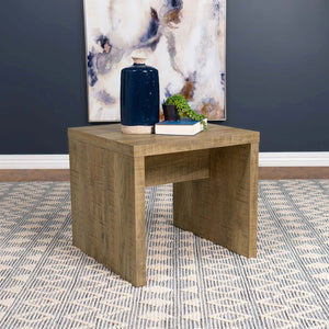 English Elm Brianna Mango Square End Table - Modern Farmhouse Charm With Durable Engineered Wood & Versatile Style B062P378332