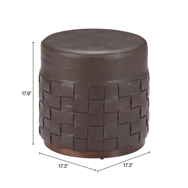 Zuo Modern Filo Ottoman Espresso - Stylish Faux Leather & Mdf Design For Modern Hospitality Spaces & Elegance Brown 100% Polyurethane,Mdf 110768-zuo-modern