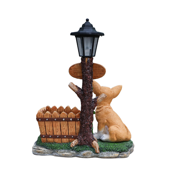 English Elm Sitting Corgi Resin Planter Sculpture Whimsical Porch Garden Decor with Succulent Cavity W5398P464244