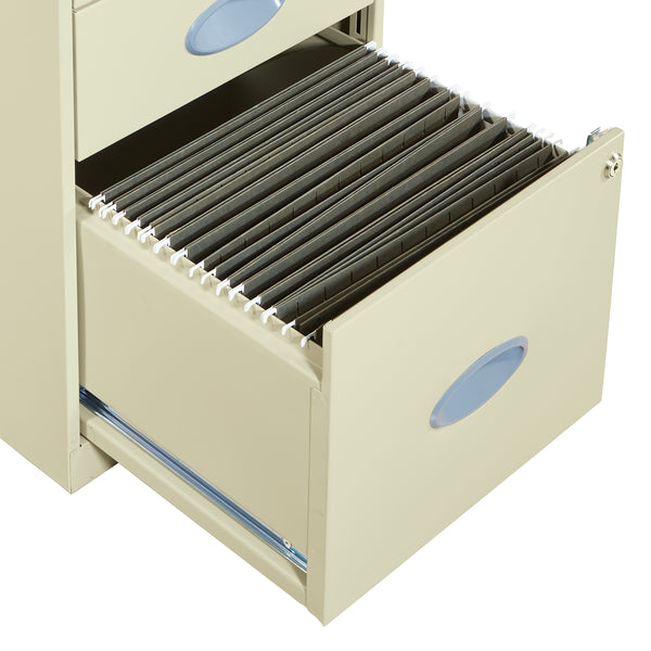 OSP Home Furnishings Metal File Cabinet Tan