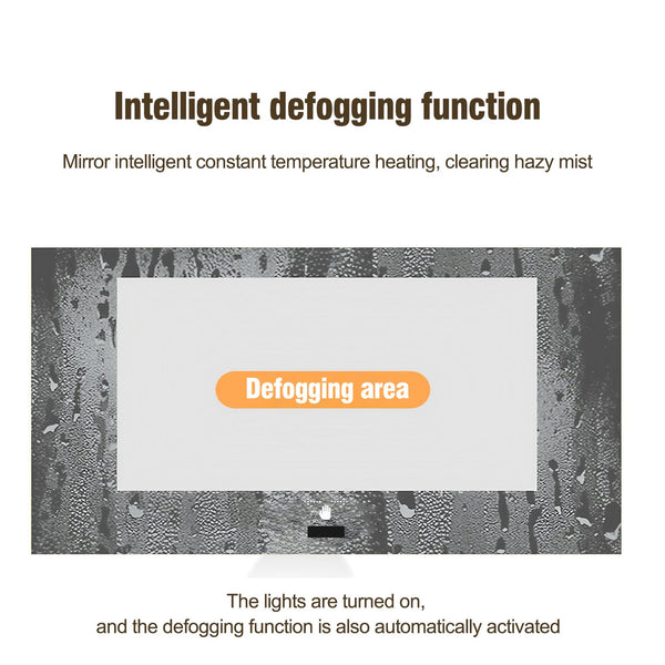 English Elm 48x32in LED Bathroom Mirror with Soft Shade, Waterproof Case, Tri-Color Dimming, Smart Sensor, Anti-Fog W2709P268893