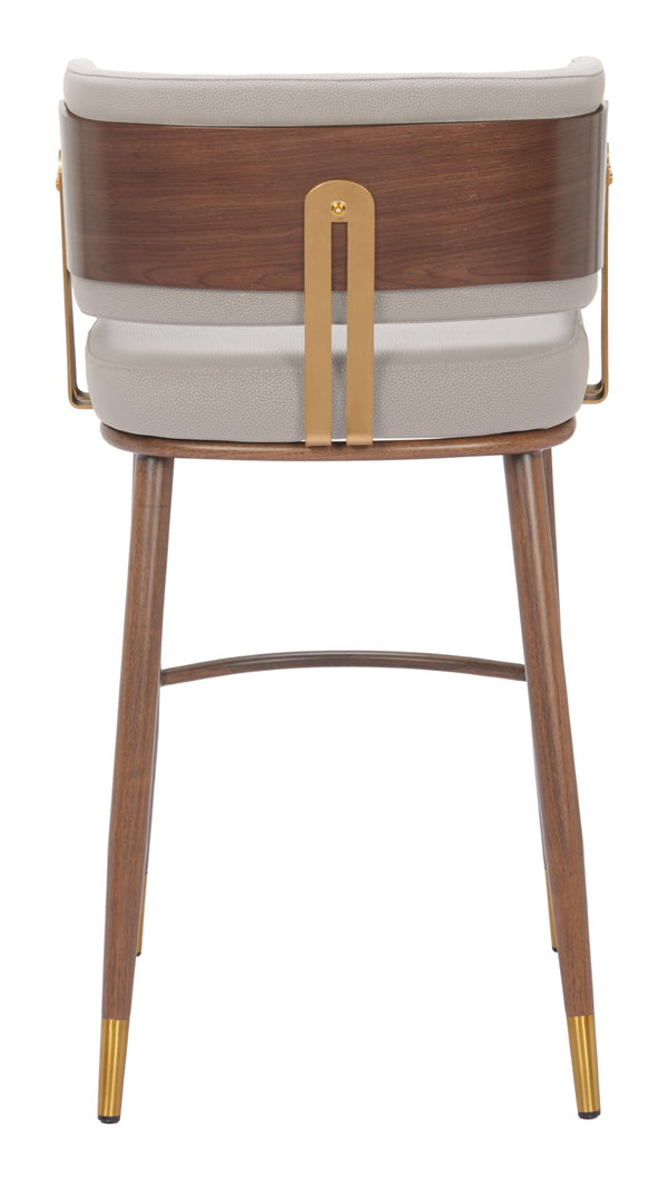 Brew Contemporary Fabric Chair with Steel Frame and Faux Wood Laminate for Elegant Dining Spaces