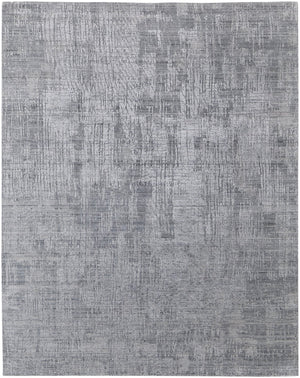 Feizy Rugs Eastfield Artisanal Hand-woven Viscose And Wool Abstract Rug - Modern Style For Any Space Blue,Silver Viscose,Wool Eas69a8fbluslvh00