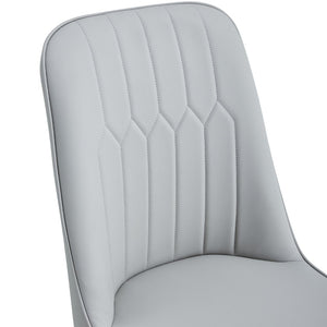 English Elm Table Modern Extendable Wood Mdf Dining Set With 6 Pu Chairs - Stylish, Versatile & Space-Saving Design W1151S03937-GIGA