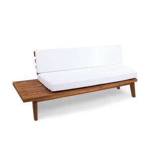 English Elm Hillcrest Solid Acacia Corner Sofa with Built-in Side Table for Outdoor Living 61288.00LSBWHI
