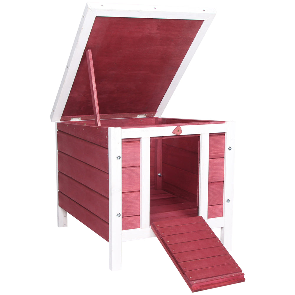English Elm Pawhut Outdoor Wooden Rabbit Hutch Waterproof Roof Raised Floor Small Pet Shelter W2225P173738
