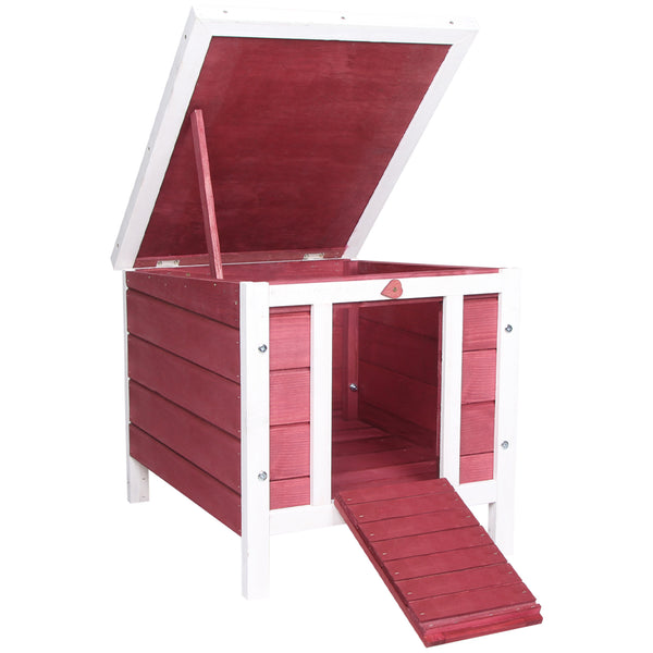 English Elm Pawhut Outdoor Wooden Rabbit Hutch Waterproof Roof Raised Floor Small Pet Shelter W2225P173738