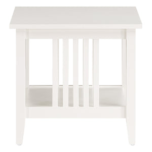 OSP Home Furnishings Sierra Mission End Table White Finish