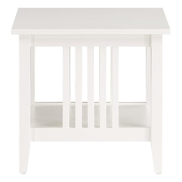 OSP Home Furnishings Sierra Mission End Table White Finish