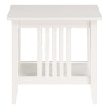 OSP Home Furnishings Sierra Mission End Table White Finish