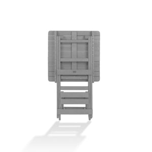 English Elm Summit Ridge Recycled Hdpe Outdoor Folding Bar Table Weather Resistant Eco Patio Gray B2745P409708