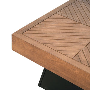 English Elm Round Marble Pattern Coffee Table with Cross Wood Base for Modern Living Rooms N770P365831B