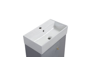 English Elm 21.6" Glossy White Ceramic Vessel Sink Rounded Rectangle Above Counter Bathroom Basin W1920P367350