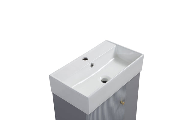 English Elm 21.6" Glossy White Ceramic Vessel Sink Rounded Rectangle Above Counter Bathroom Basin W1920P367350