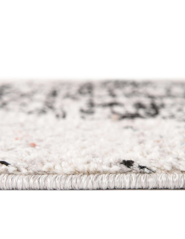 Unique Loom Aramis Selif Machine Made Tribal Rug Ivory, Black/Light Blue/Rust Red/Orange 12' 0" x 12' 2"