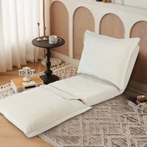 English Elm Convertible Floor Chair: Versatile Sofabed With Adjustable Backrest, Pillows & Durable Design W3422P361125