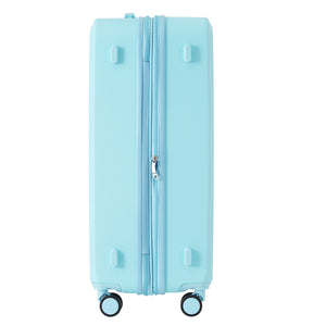 English Elm 4 Piece Hard Shell Abs Luggage Set with Spinner Wheels Tsa Lock and Packing Cubes Light Blue N732P197378N
