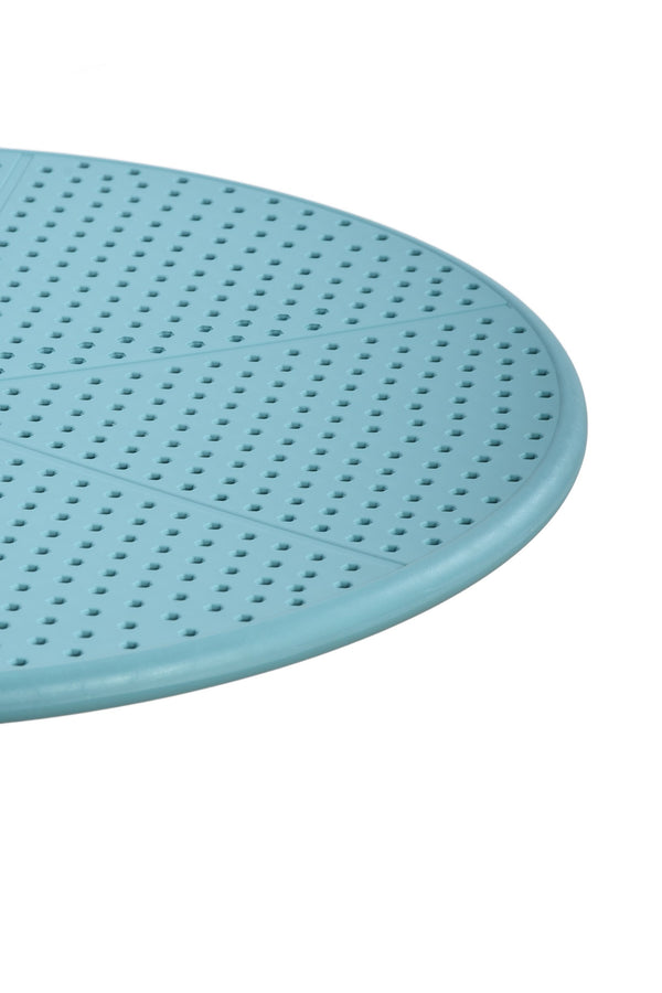 English Elm Cedric Outdoor Round Bistro Table Cafe Inspired Modern Design for Compact Patios Sky Blue N776P390479B