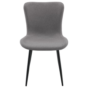 English Elm Grant Grey Extendable 5 Piece Dining Set with Upholstered Chairs and Metal Legs B062S01561