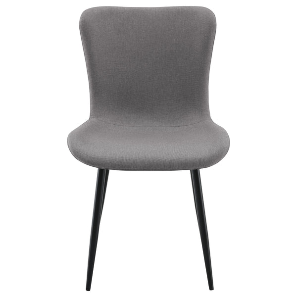 English Elm Grant Grey Extendable 5 Piece Dining Set with Upholstered Chairs and Metal Legs B062S01561