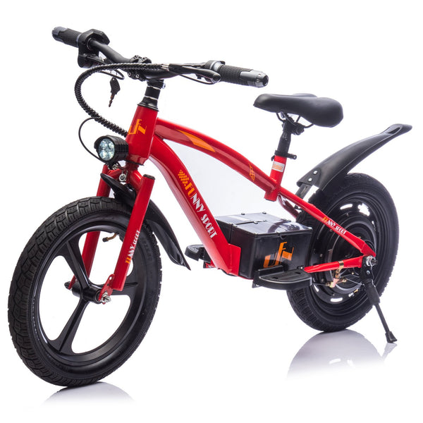 English Elm 24v Kids Electric Dirt Bike 300w Motor 16in Pneumatic Tires Adjustable Seat Ages 5 to 12 Red W1578P335446