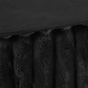 English Elm 3 Cozy King Ultrasoft Faux Fur Ribbed Comforter Set with Velvet Reverse & Plush Down-Alternative Fill Black 19.7 L x 14.97 W x 14.97 H B035P320227