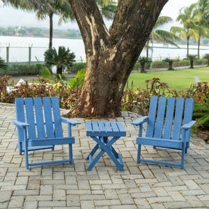 English Elm Seaview Recycled Hdpe Outdoor Folding Side Table Uv Resistant Patio Deck Use Blue B2745P409720