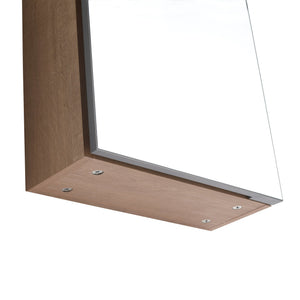 English Elm 14'' Wall Mounted Bathroom Medicine Cabinet with Adjustable Glass Shelves and Mirror Door W999P470285