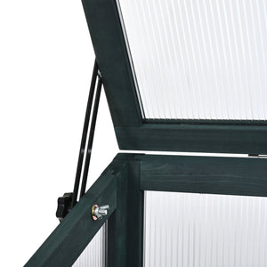 English Elm Topmax Fir Wood Portable Greenhouse with Polycarbonate Panels Adjustable Shelves and Casters N717P221494F