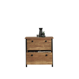 English Elm Lateral File In Elegant Oak Dark Finish – Stylish Space-Saving Storage With Modern Design Features B356P354453