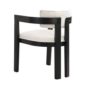 English Elm Christopher Knight Home® - N771P197053H Bouclé Upholstered Dining Chair with Wire-Brushed Rubberwood Frame, Modern Comfort Beige+Black N771P361737H