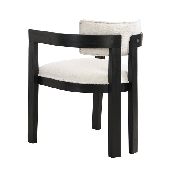 English Elm Christopher Knight Home® - N771P197053H Bouclé Upholstered Dining Chair with Wire-Brushed Rubberwood Frame, Modern Comfort Beige+Black N771P361737H