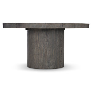 Bernhardt Bernhardt Carbonized Teak Madura Outdoor Dining Table — 60" Round Smoked Truffle Top, Metal Supports K1602