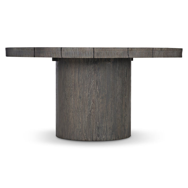 Bernhardt Bernhardt Carbonized Teak Madura Outdoor Dining Table — 60" Round Smoked Truffle Top, Metal Supports K1602